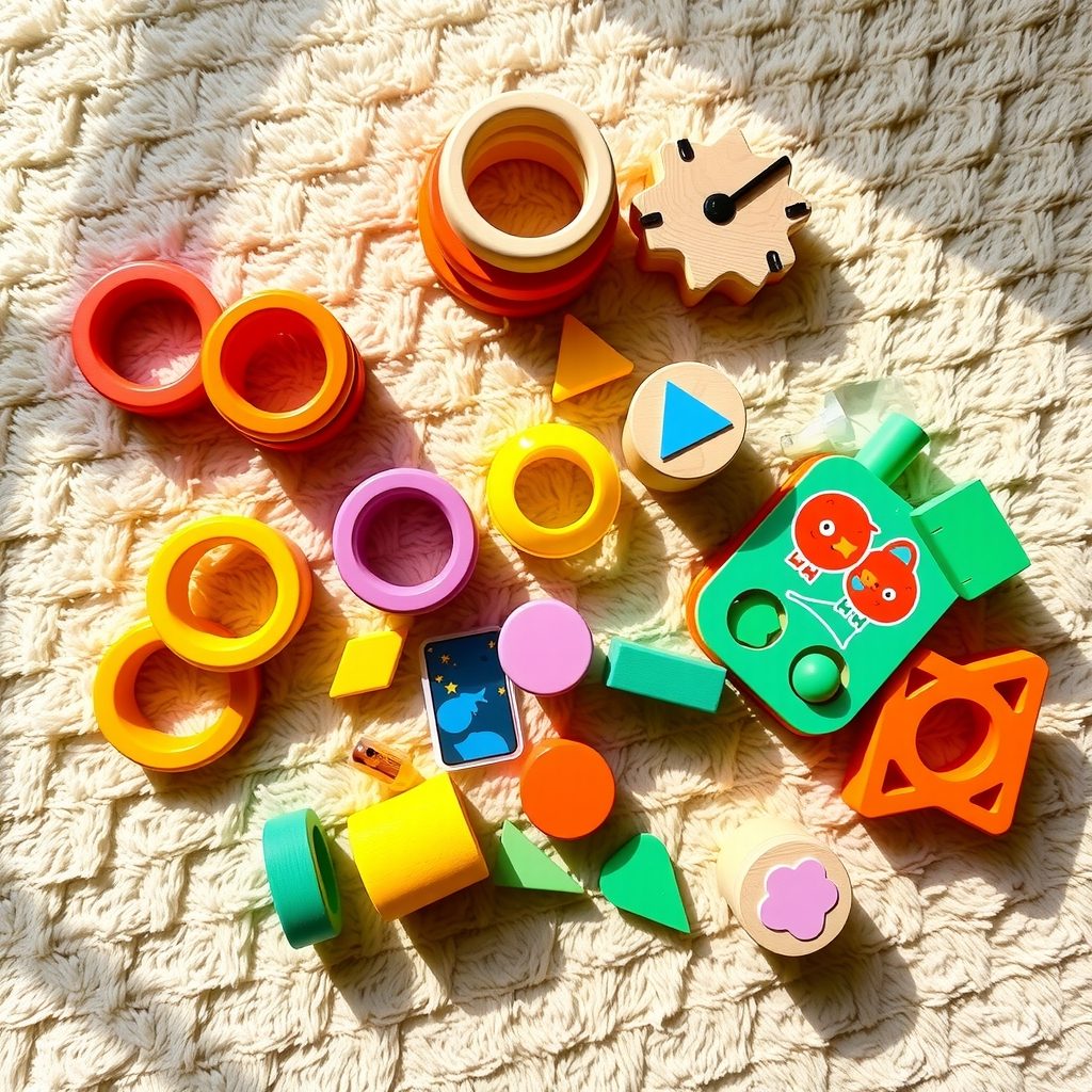 Colorful therapy toys for a play session